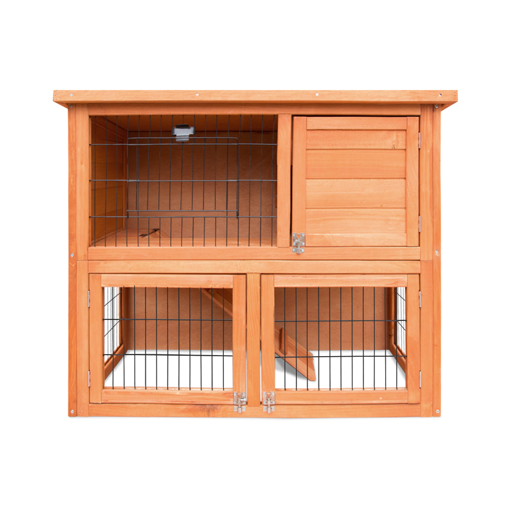 i.Pet Rabbit Hutch 88cm Wooden with Foldable Ramp view 3