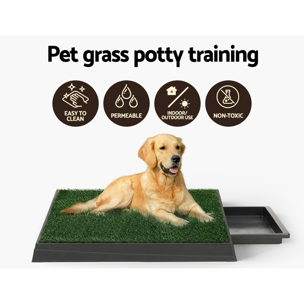 i.Pet Large Grass Pet Training Pad With Tray 2pk view 4