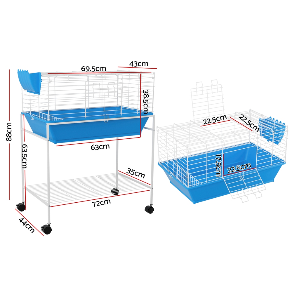 i.Pet Rabbit Cage 88cm Indoor Powder-Coated view 2