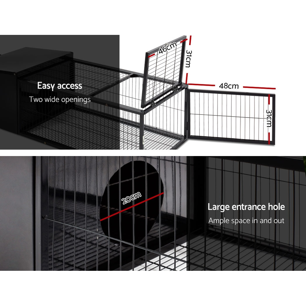 i.Pet Rabbit Cage Metal Hutch Enclosure Carrier view 5