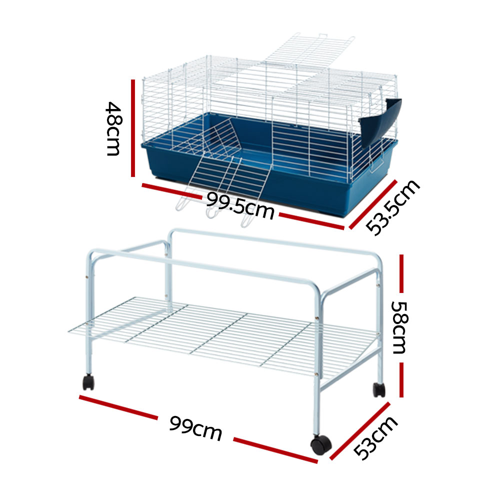 i.Pet Rabbit Cage Hutch 106cm With Stand view 2