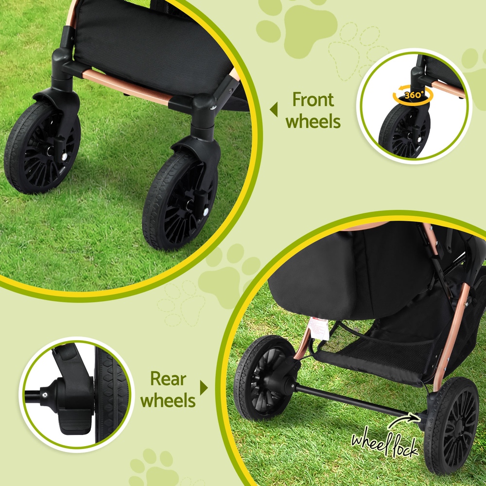 i.Pet Large Pet Stroller UV Front Veil 4 Wheels view 5