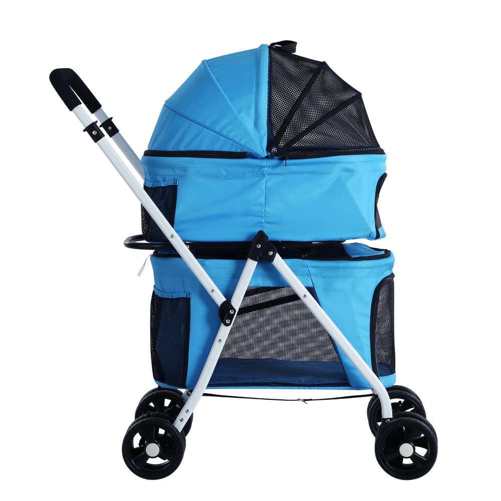 i.Pet Large Pet Stroller Two-Tier Design 4 Wheels view 4