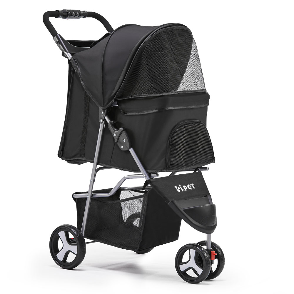 i.Pet Large Pet Stroller Mesh Screens 3 Wheels
