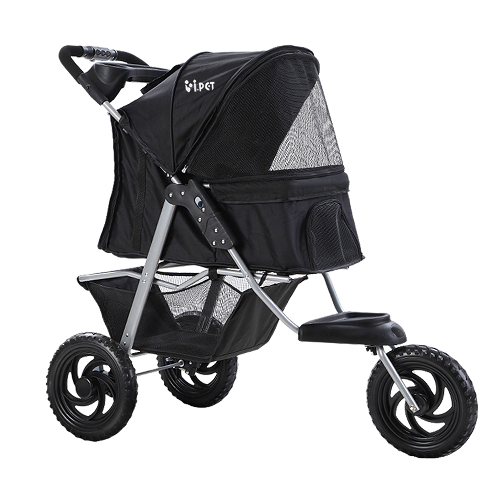 i.Pet Large Pet Stroller Elevated Seat 3 Wheels