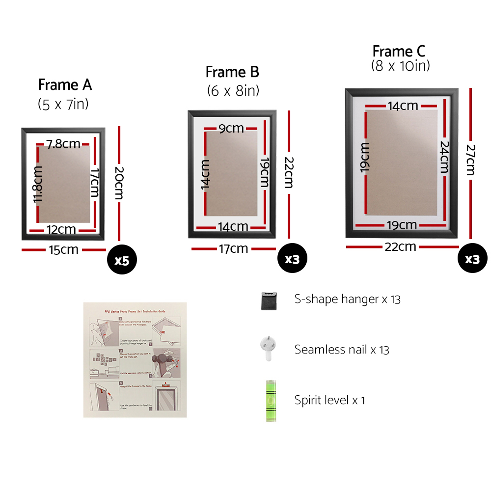 Artiss 11 Piece Photo Frame Set in 2 Colours view 2
