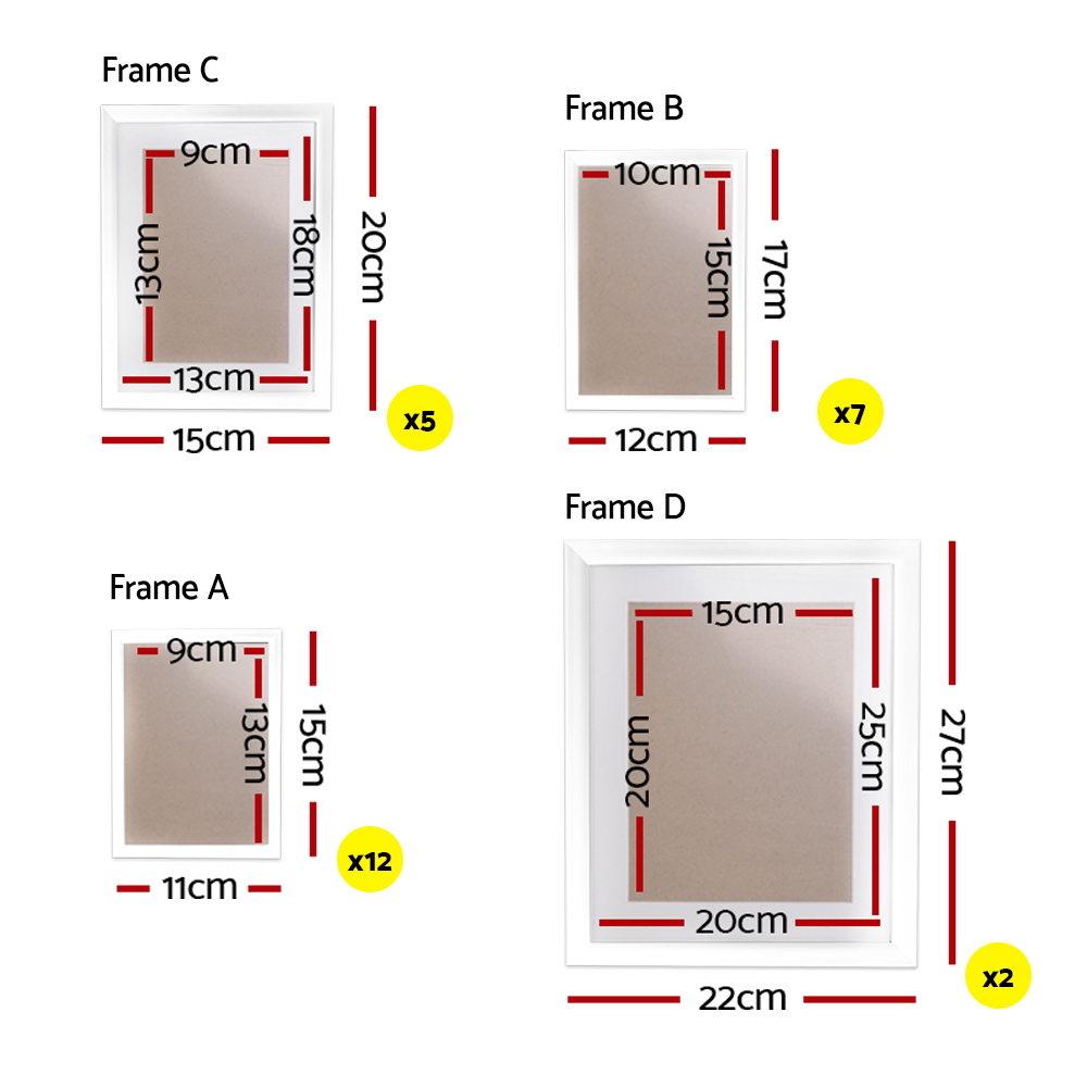 Artiss 26 Piece Photo Frame Set in 2 Colours view 2