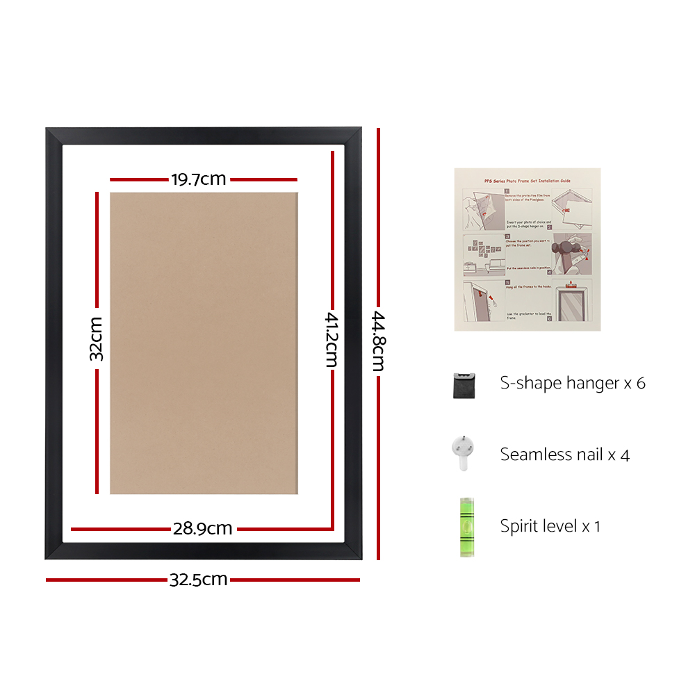 Artiss 3 PCS A3 Photo Frame Wall Set Black view 2