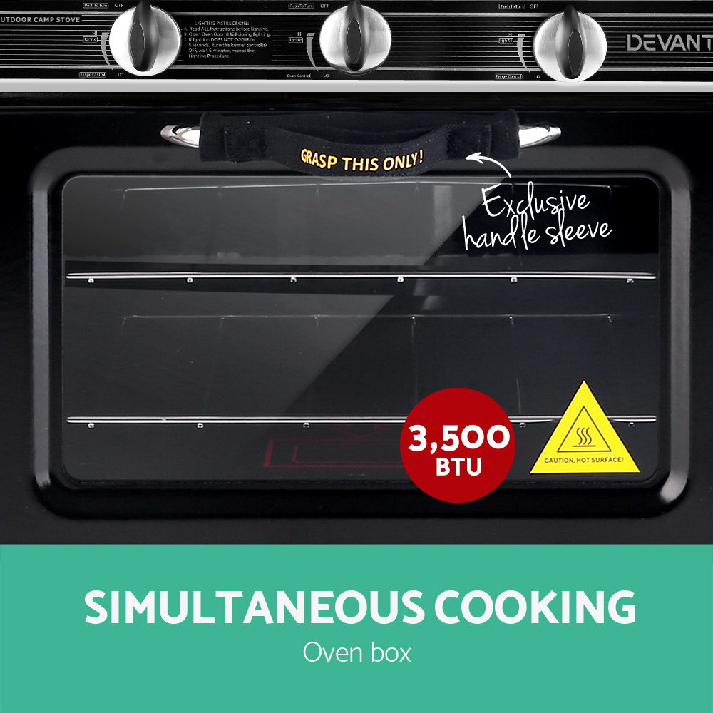 Devanti Portable Gas Oven LPG view 2