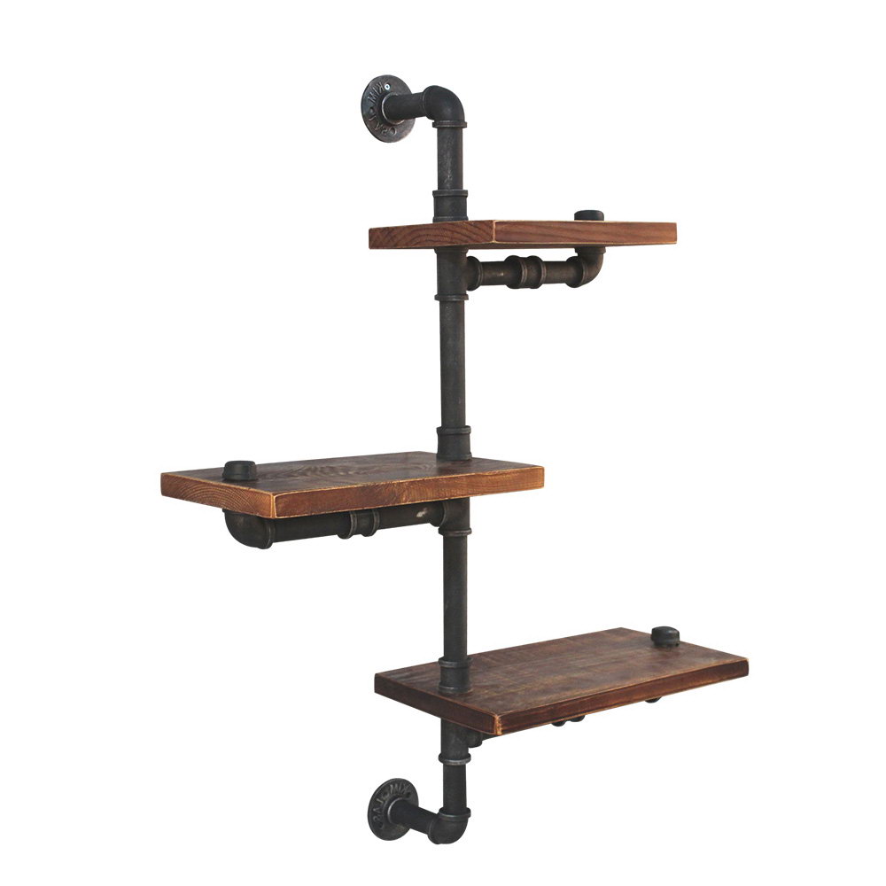Artiss DIY Pipe Shelf 3 Tiers Ivan Adjustable Corner