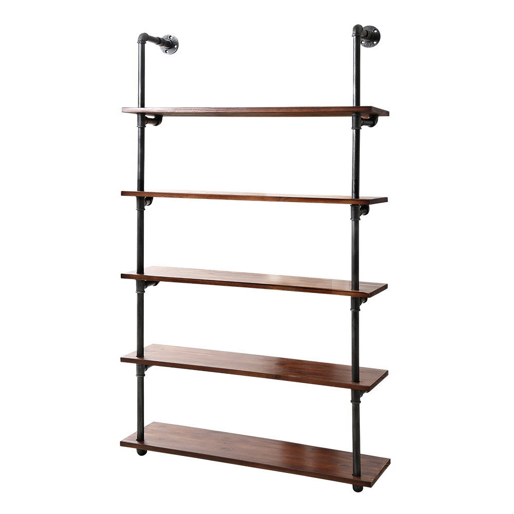 Artiss DIY Pipe Shelf 5 Tiers Issa Pine Wood