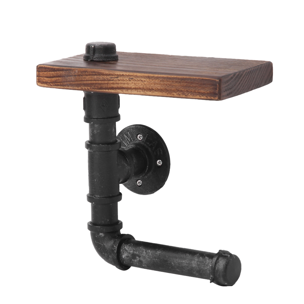 Artiss DIY Pipe Shelf Toilet Paper Holder Adjustable