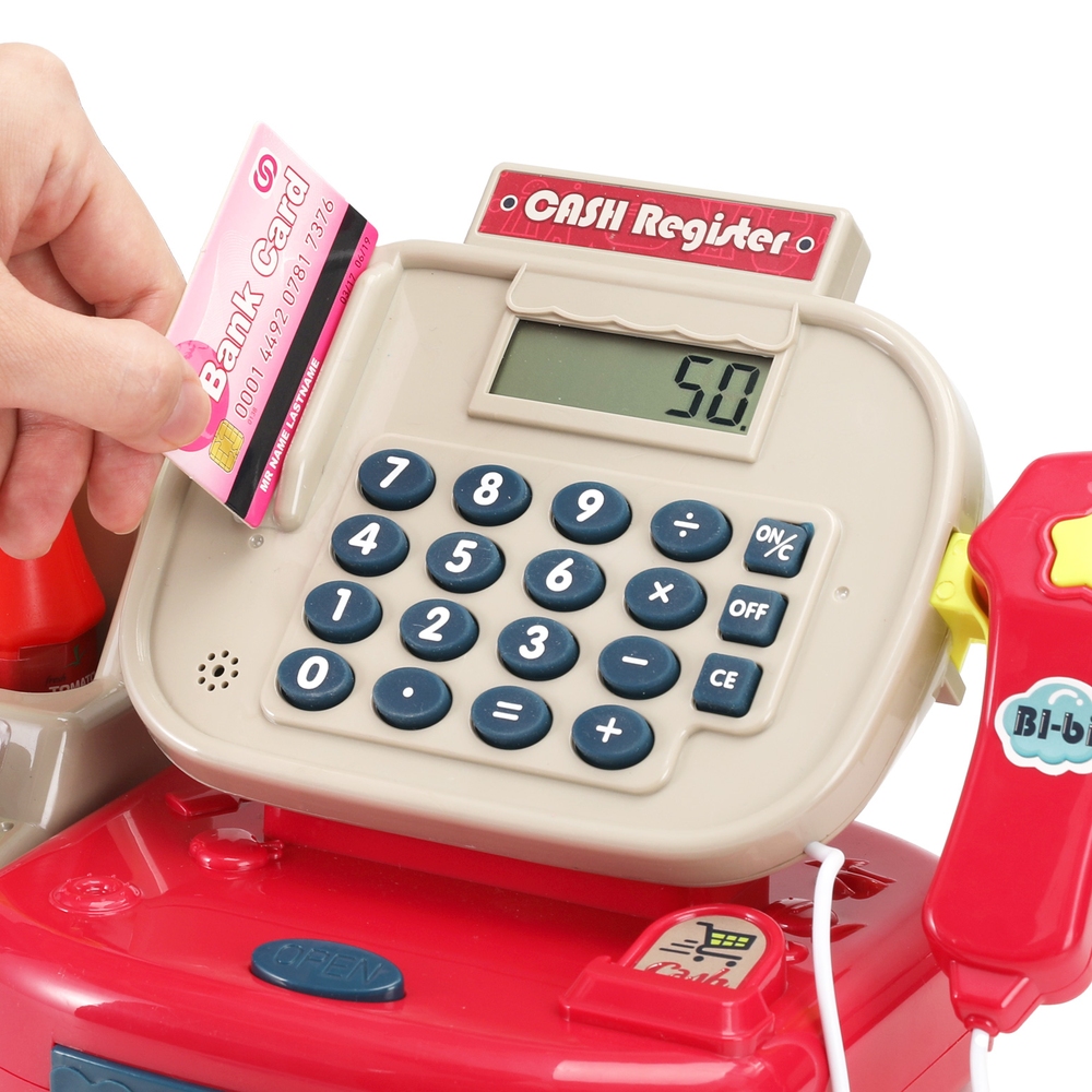 Keezi Kids Cash Register Pretend Play Shop Set view 4
