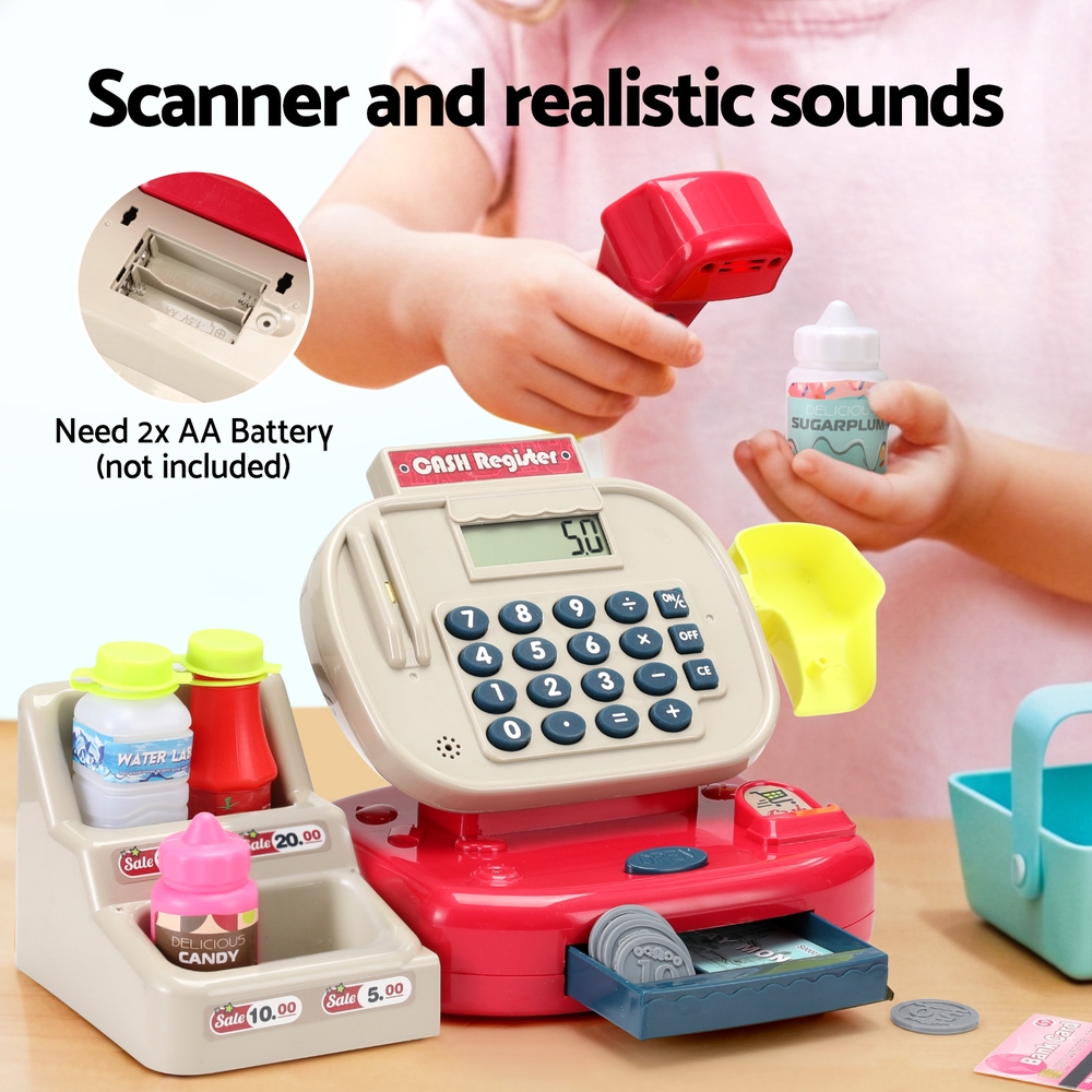 Keezi Kids Cash Register Pretend Play Shop Set view 5