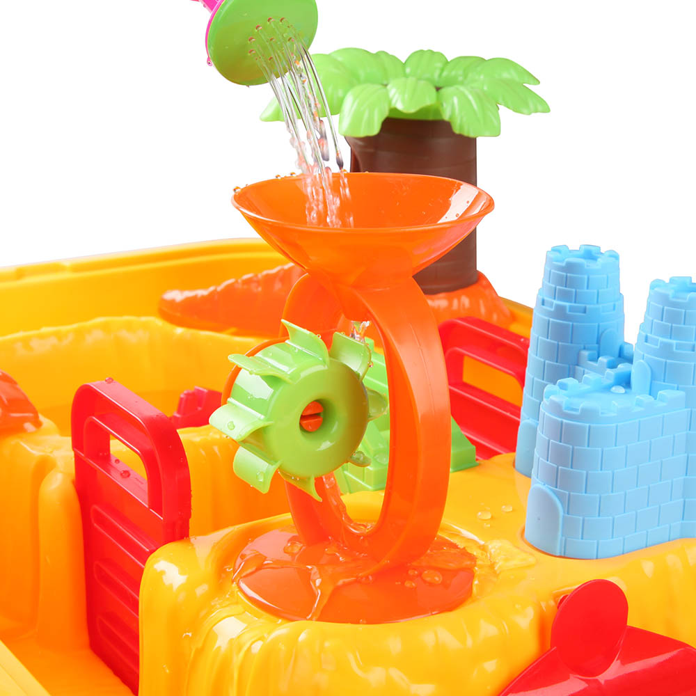 Keezi Kids Sand and Water Table with Chair and Wheel view 4