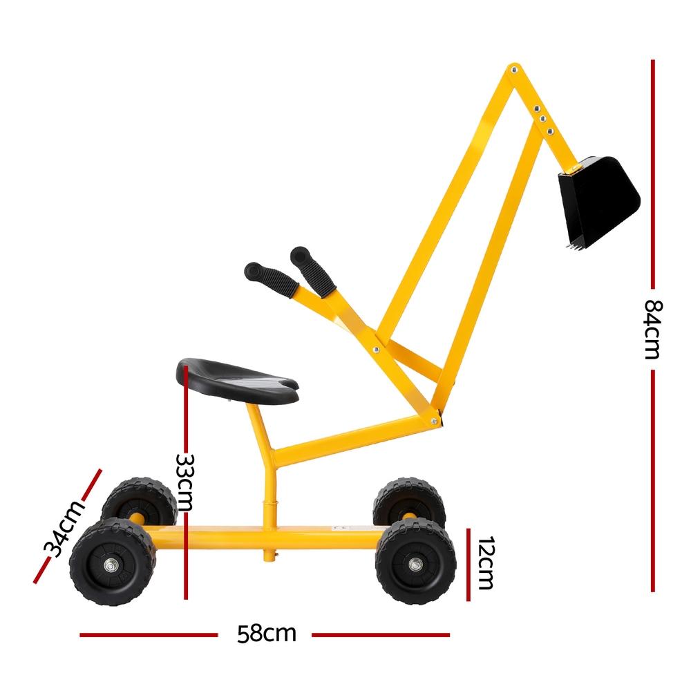 Keezi Kids Ride On Car Digger with Rotate Seat view 2