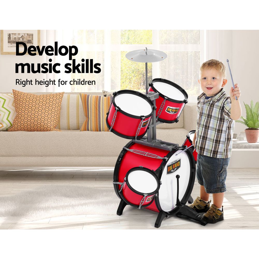 Keezi 7-Piece Junior Kids Drum Set view 5