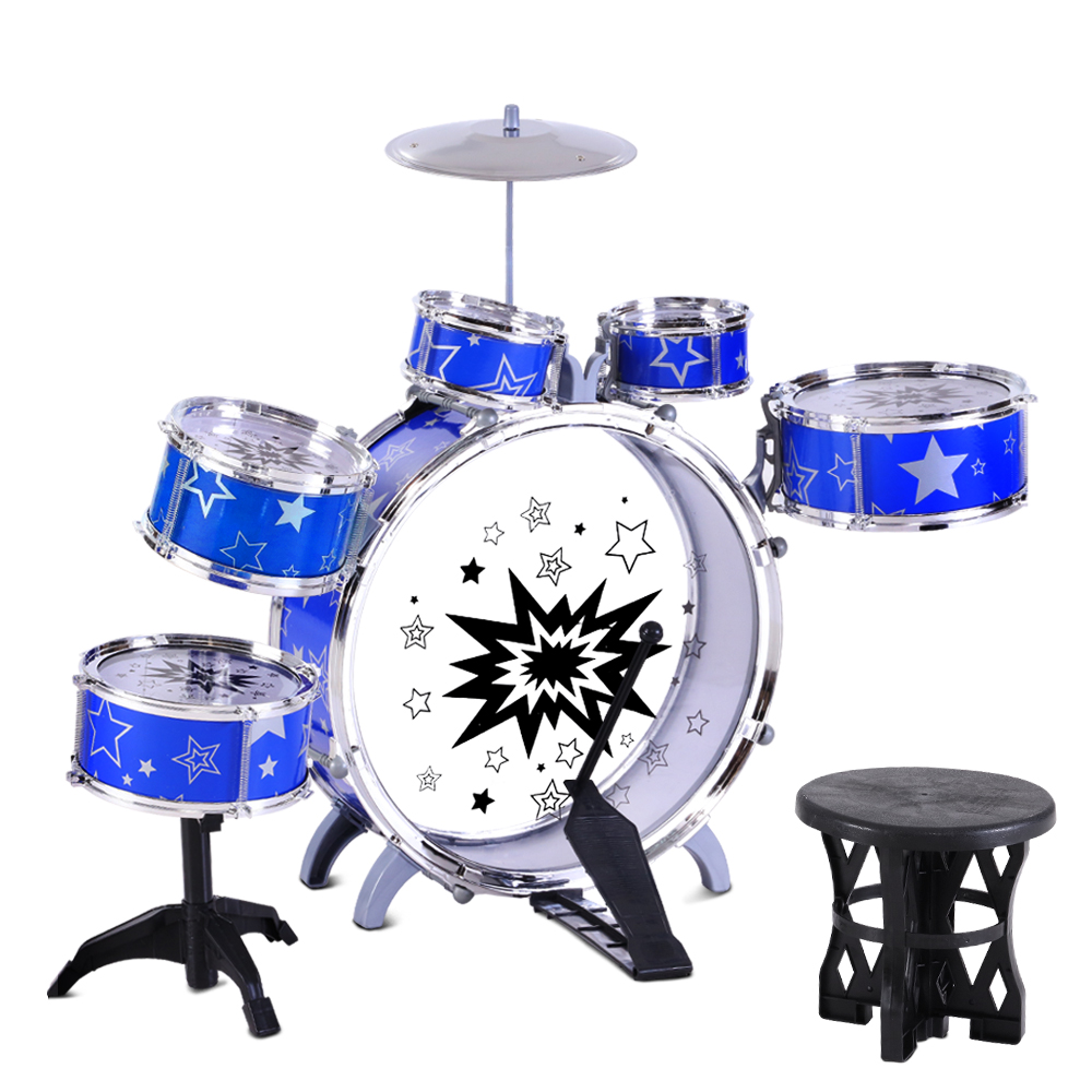 Keezi 11-Piece Kids Drum Set for Little Rockstars