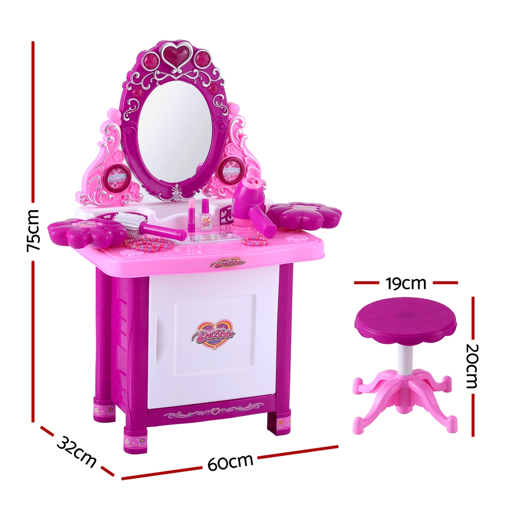 Keezi Kids Makeup Play Set with Dressing Table & Chair view 2