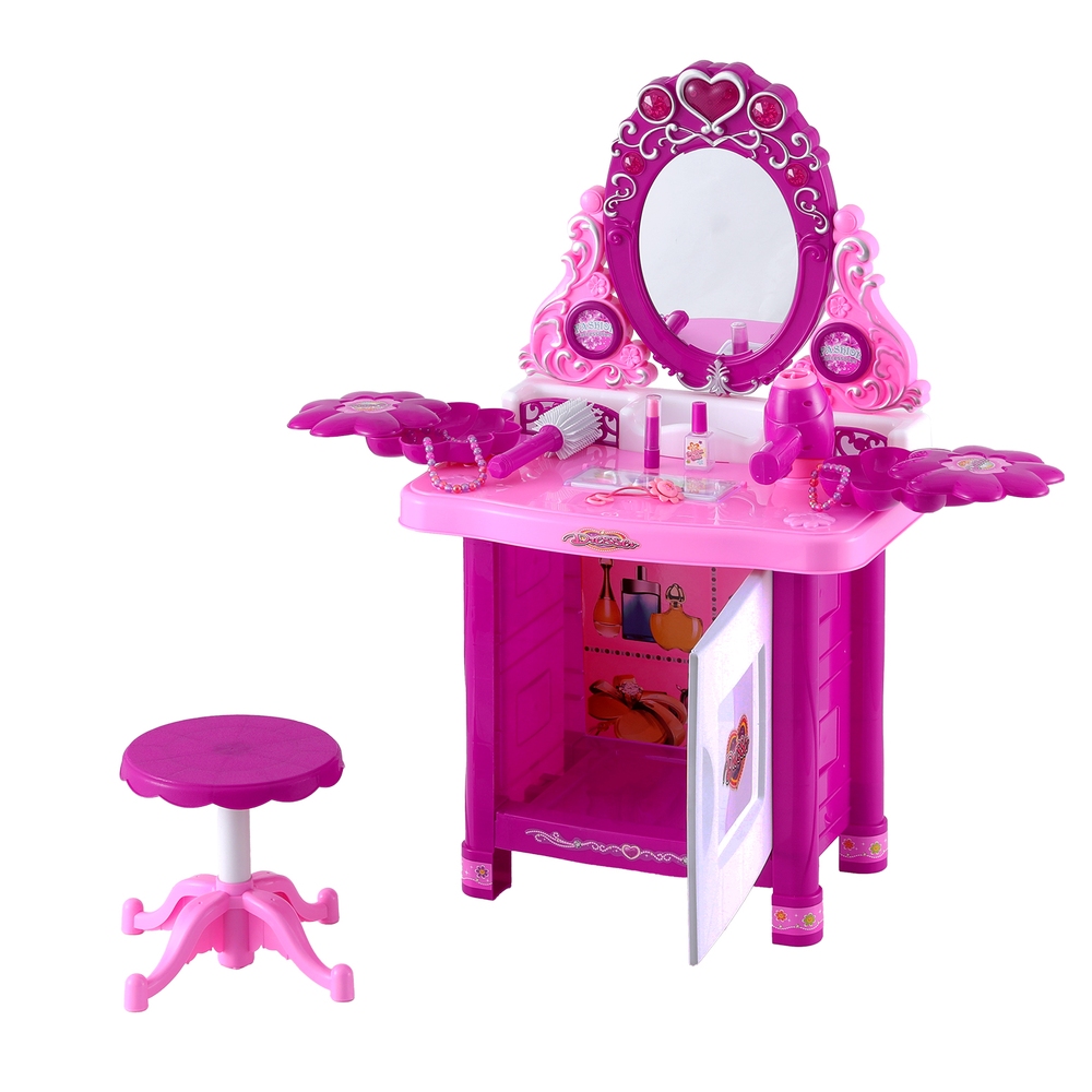 Keezi Kids Makeup Play Set with Dressing Table & Chair view 3