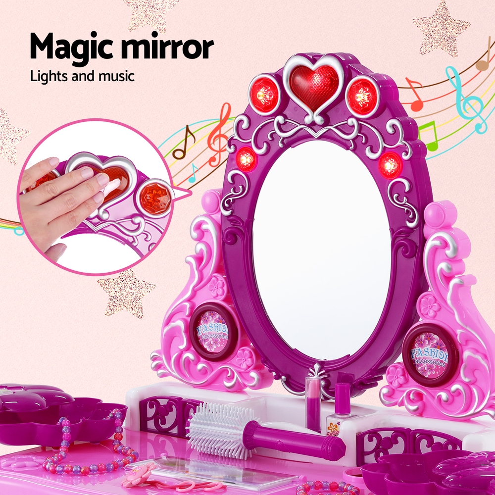 Keezi Kids Makeup Play Set with Dressing Table & Chair view 4
