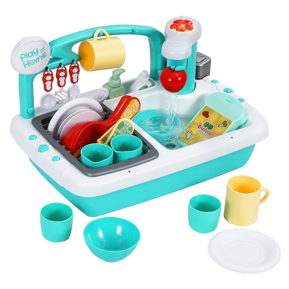 Keezi Kids Kitchen Play Set with Pretend Sink view 2