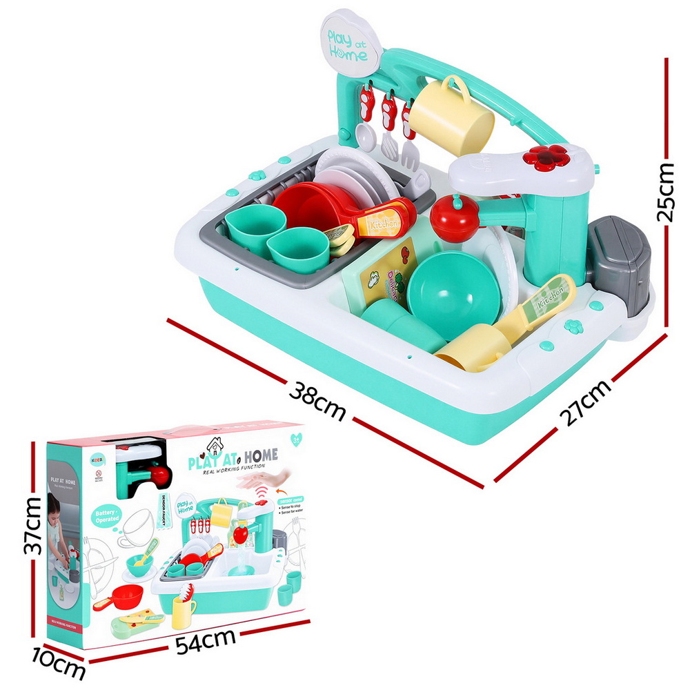 Keezi Kids Kitchen Play Set with Pretend Sink view 3