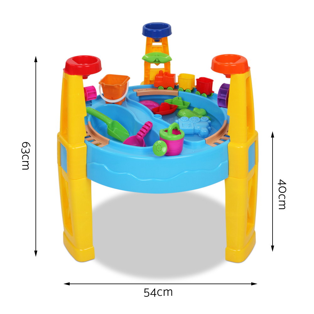 Keezi Kids 26-Piece Sand and Water Table with Umbrella view 2