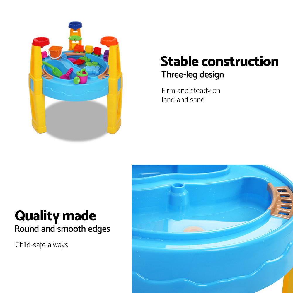 Keezi Kids 26-Piece Sand and Water Table with Umbrella view 5