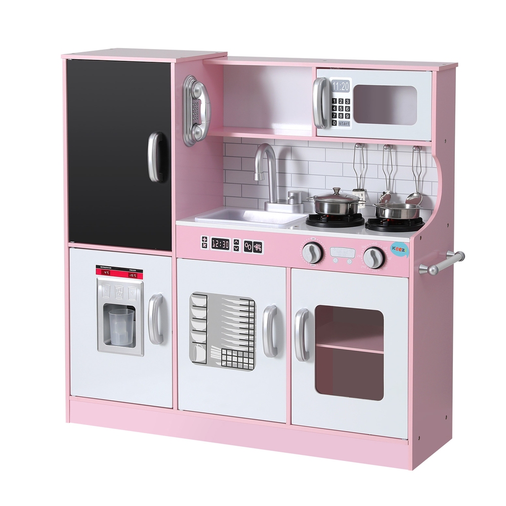 Keezi 80cm Wooden Kitchen Play Set with Blackboard