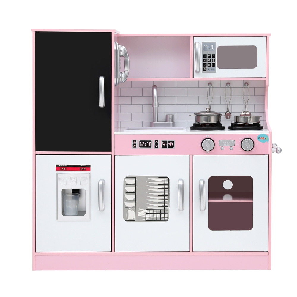 Keezi 80cm Wooden Kitchen Play Set with Blackboard view 3