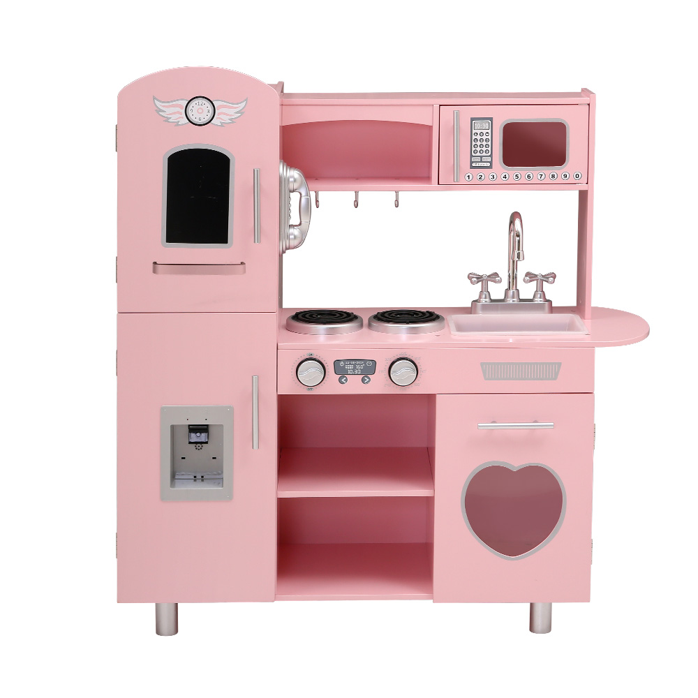 Keezi Wooden Kitchen Play Set with Drink Dispenser view 3