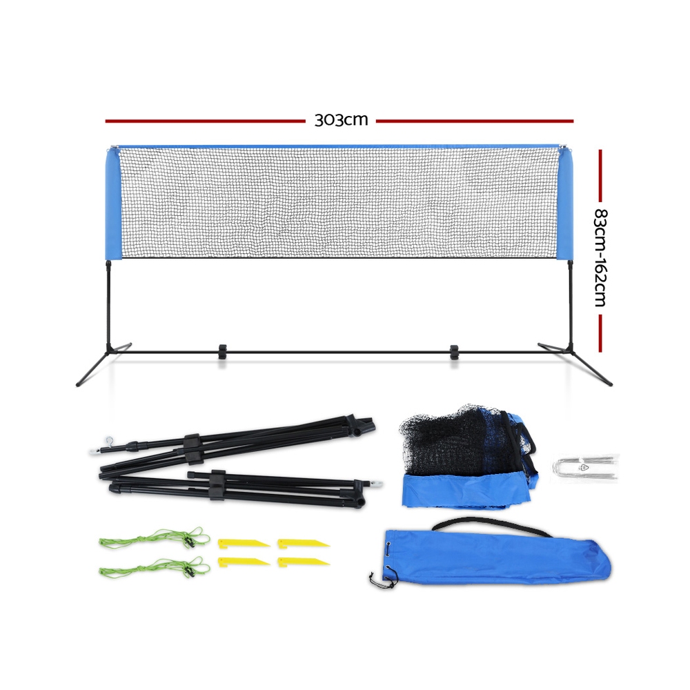 Everfit Badminton Tennis Net Portable Kit, 3m and 4m view 2