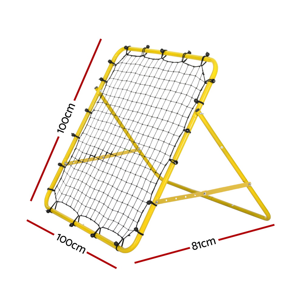 Everfit Baseball Soccer Net Rebounder in Yellow view 2