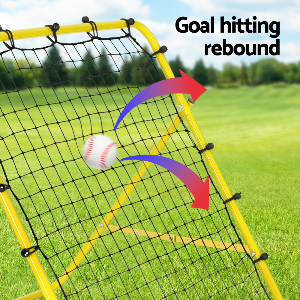 Everfit Baseball Soccer Net Rebounder in Yellow view 4