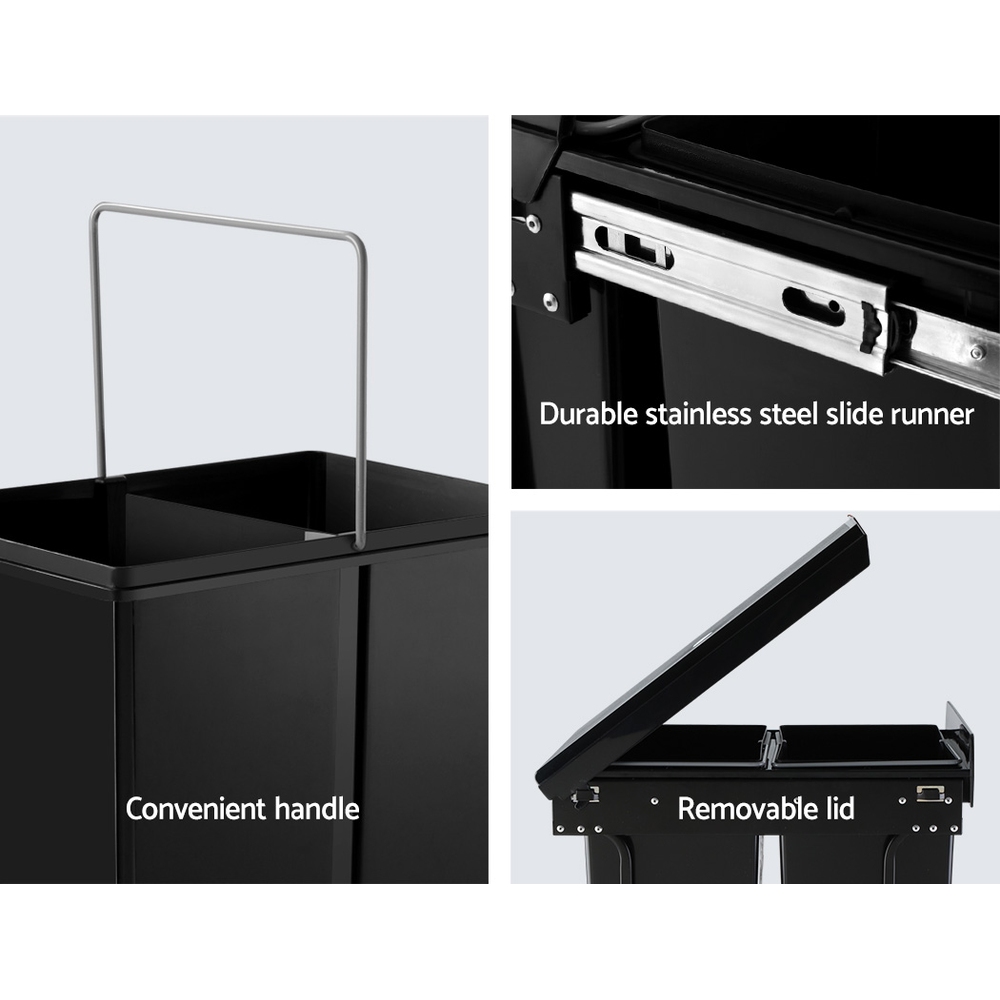 Cefito Pull Out Bin, Double Basket, Sizes & Colours view 5