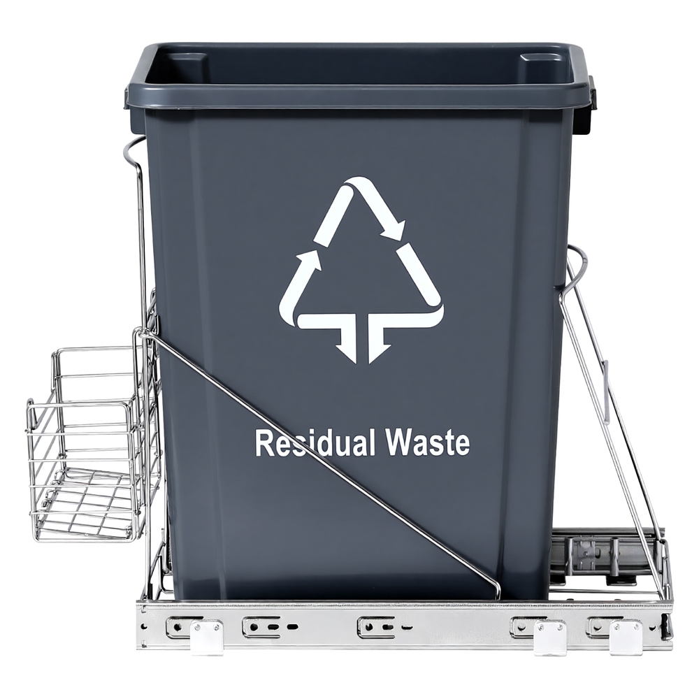 Cefito 40L Pull Out Bin, Cabinet Slide, Grey view 3