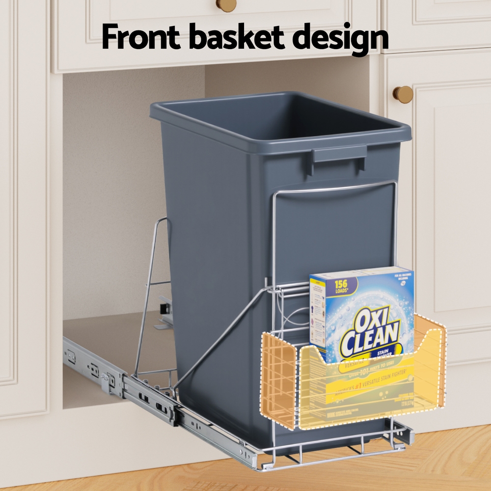 Cefito 40L Pull Out Bin, Cabinet Slide, Grey view 5