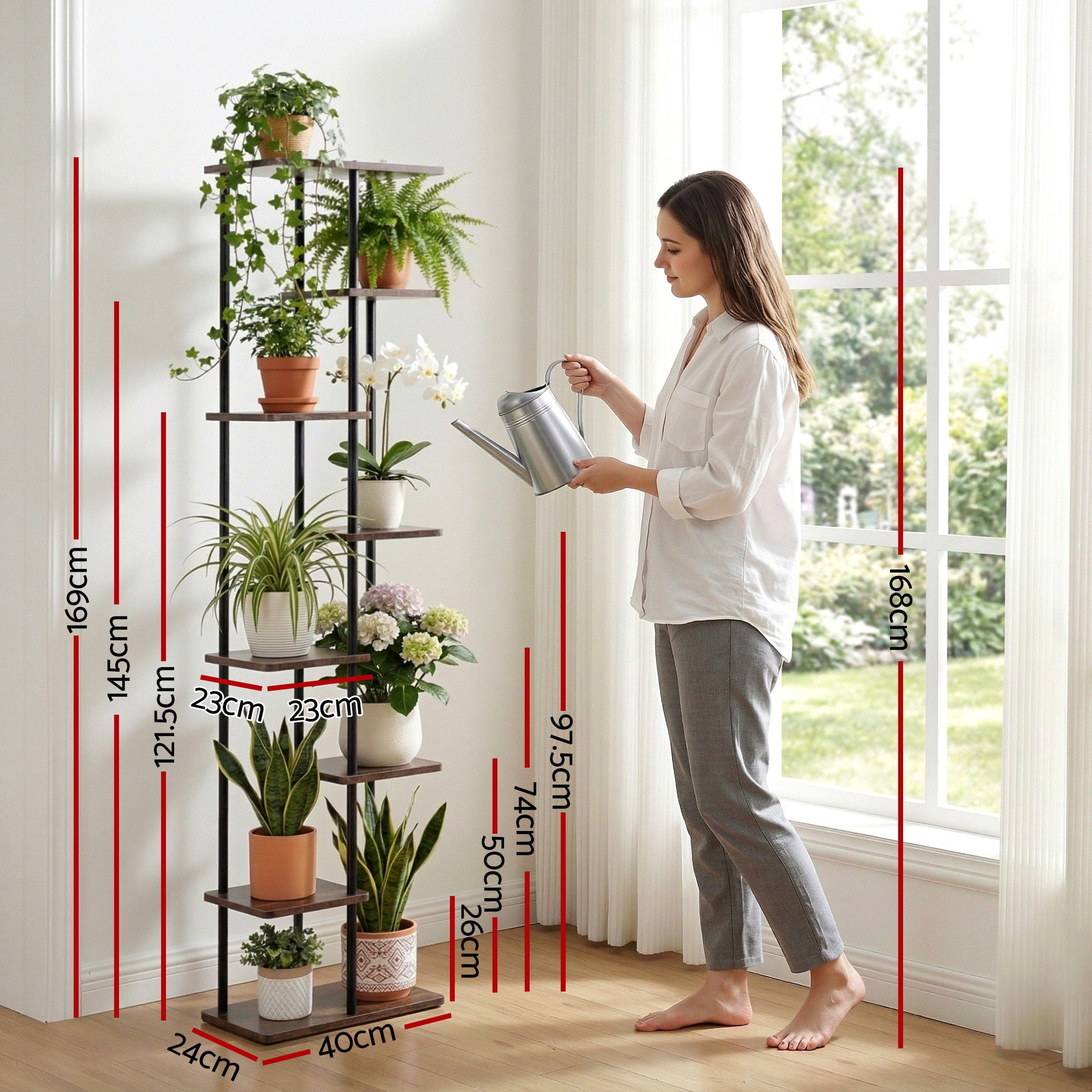 Artiss 8 Tier Plant Stand in 2 Styles view 3