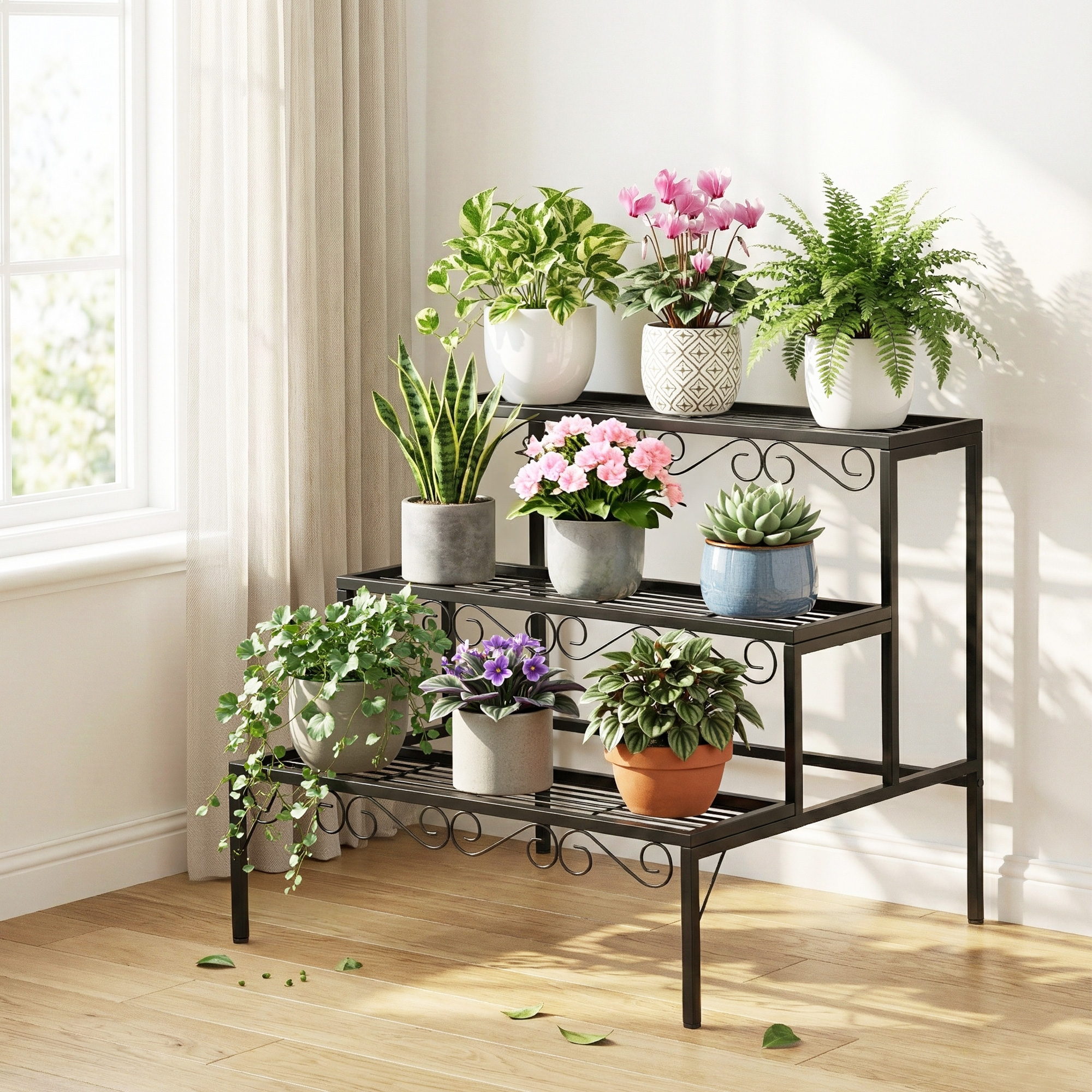 Artiss 3 Tier Metal Corner Plant Stand