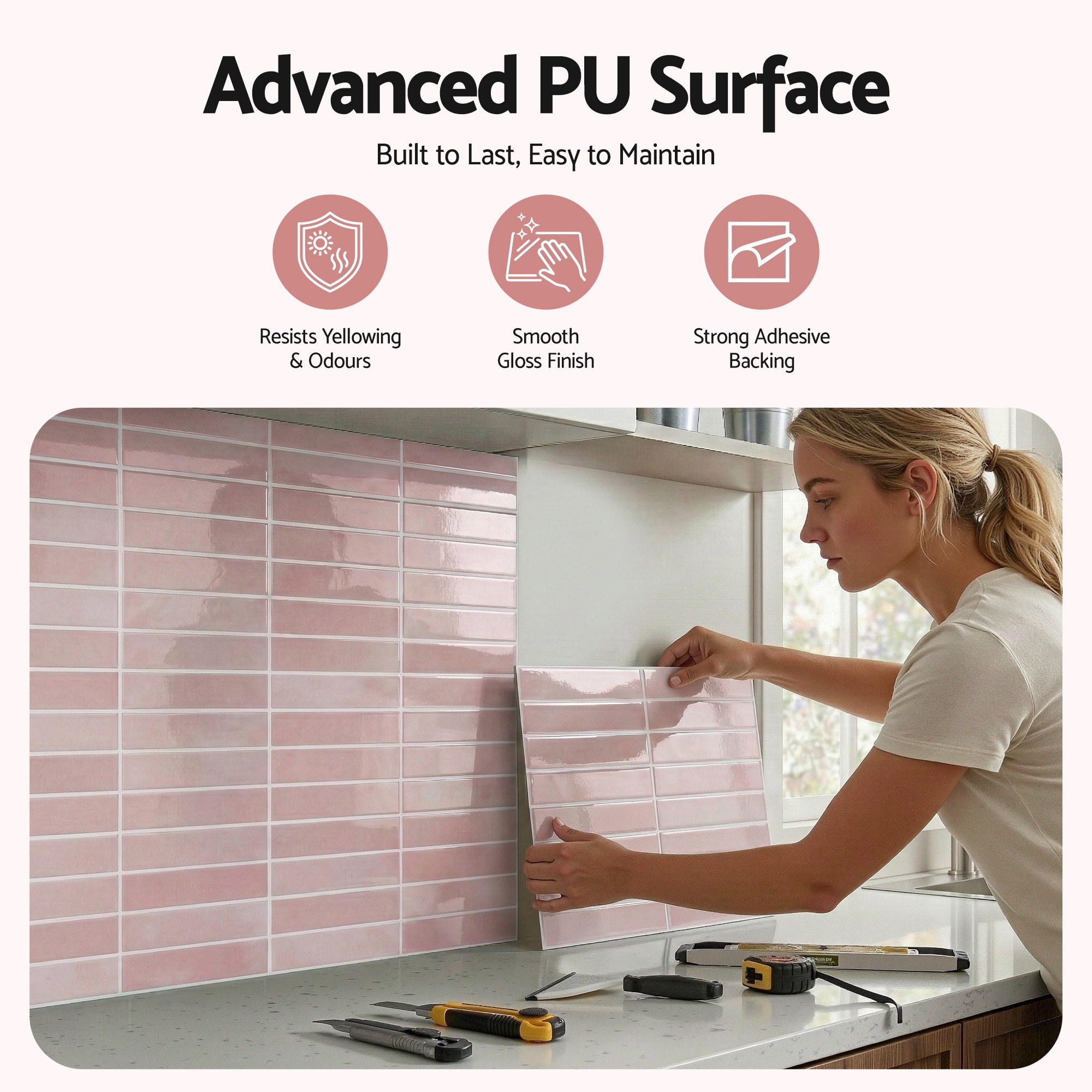 Artiss 3D Peel and Stick Wall Tiles in 4 Colours view 4