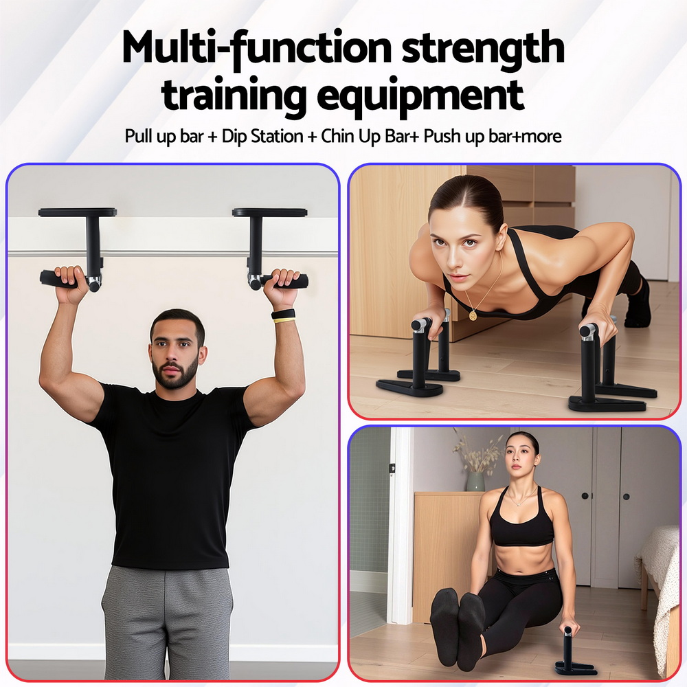 Everfit Foldable Pull Up Bar with Chin Up Grips, 120kg view 4
