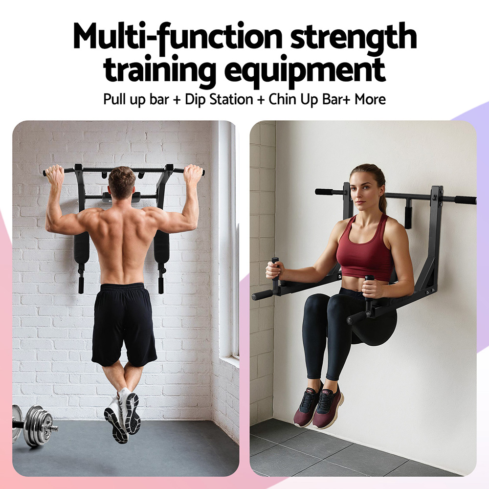 Everfit Pull Up Bar & Dip Station, 150kg Power Gym view 4