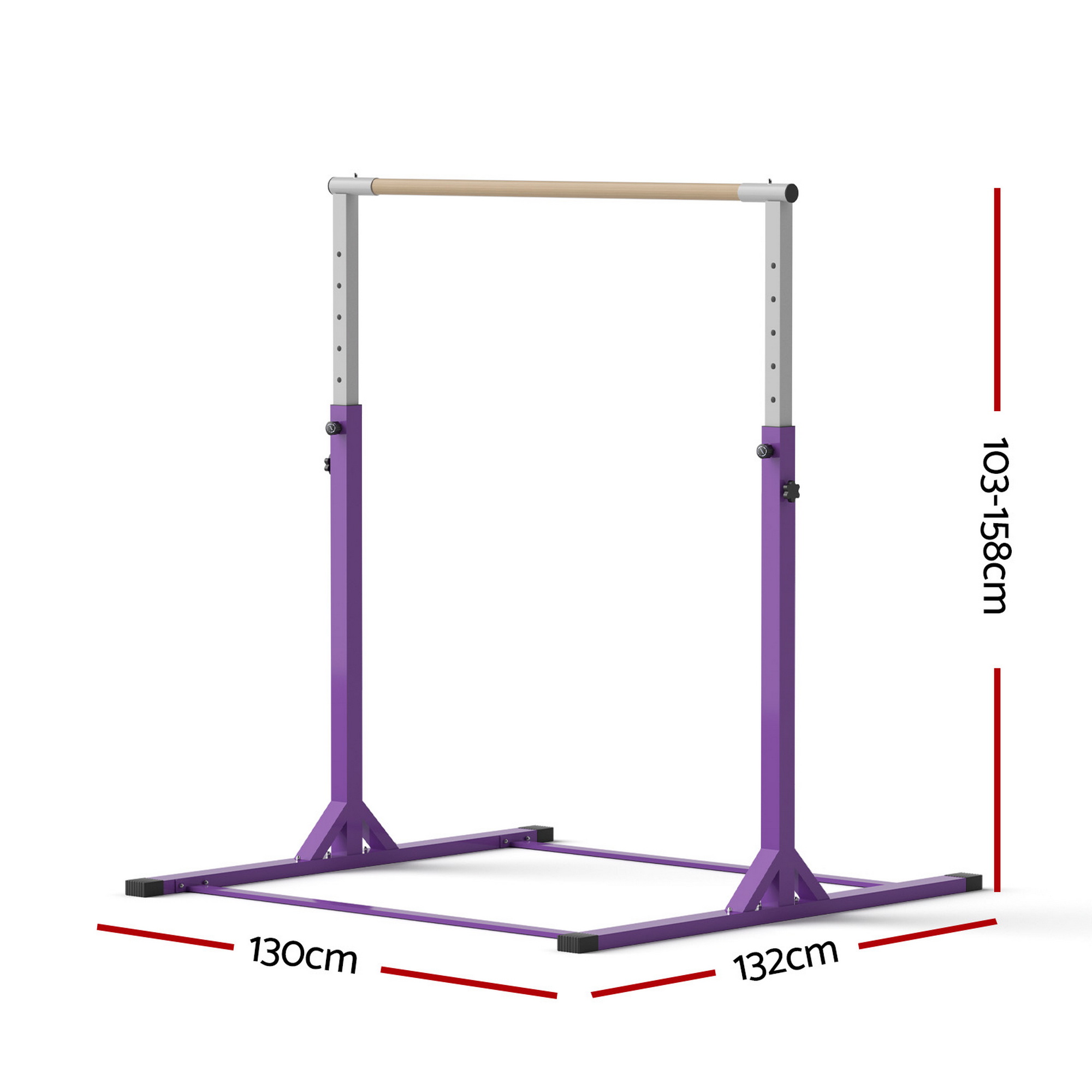Everfit Kids Gymnastics Bar Pull Up Station Adjustable view 2