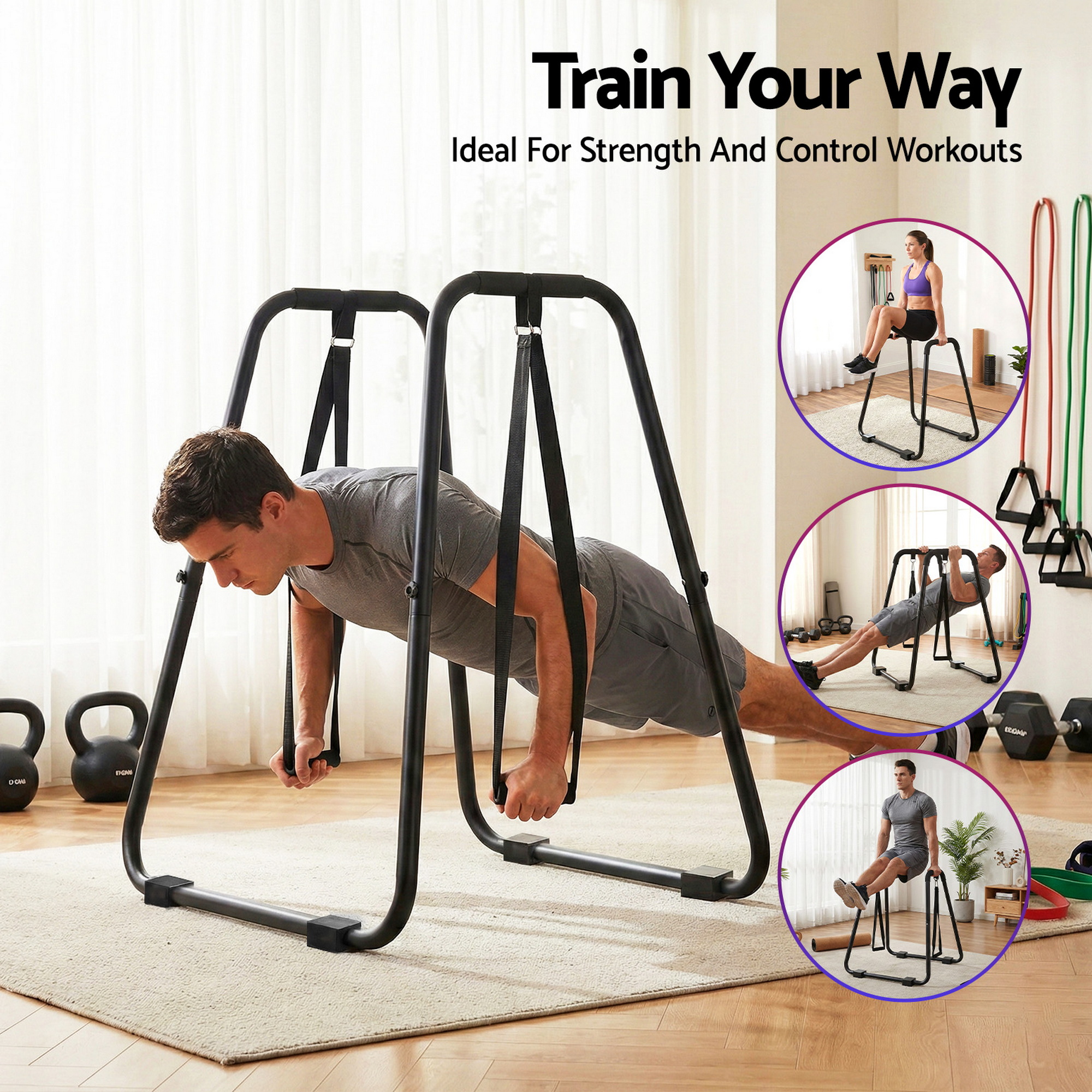Everfit Dip Station Parallel Bars for Calisthenics Training view 5