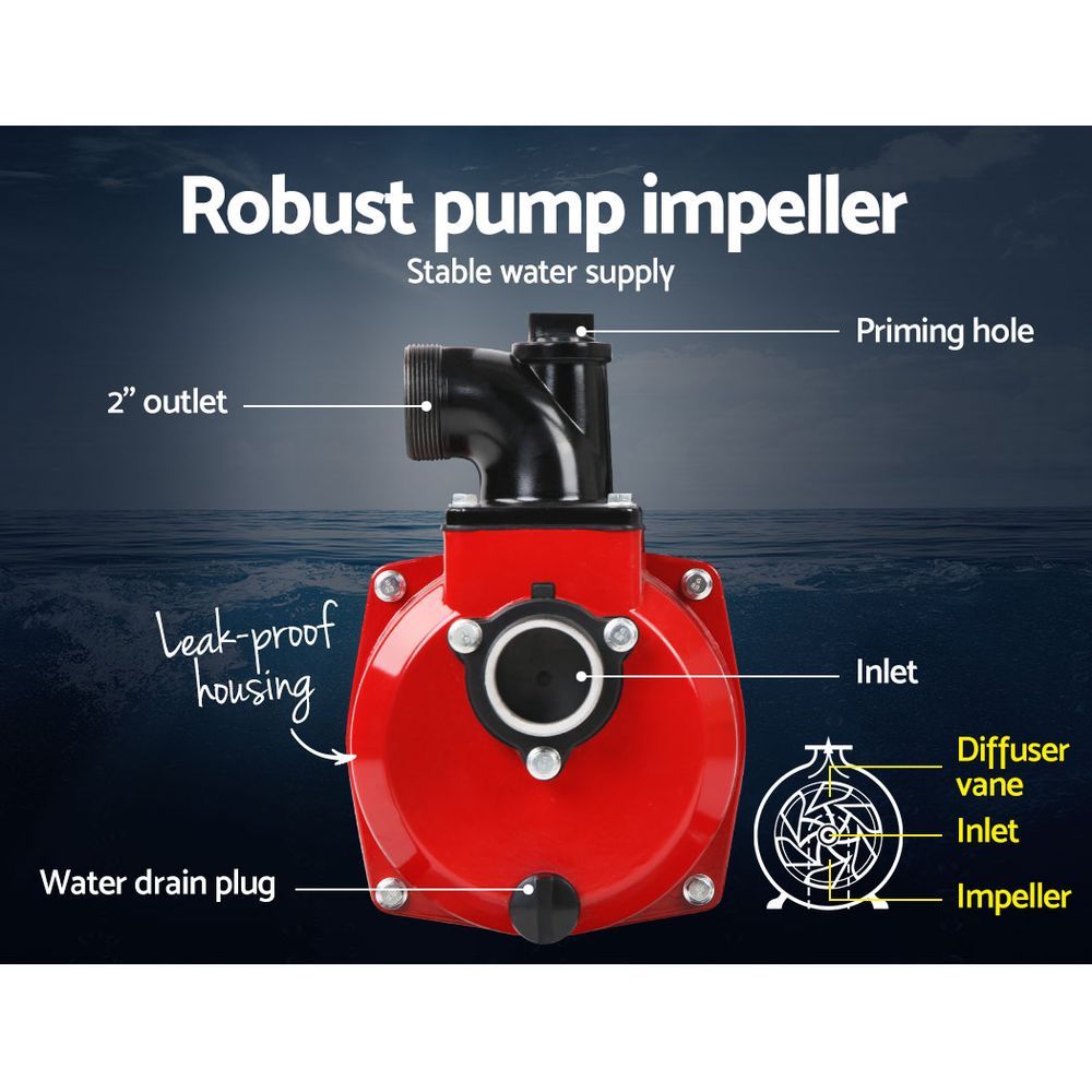 Giantz 2 Inch Petrol Water Pump 7HP Fire Fighting Transfer view 5