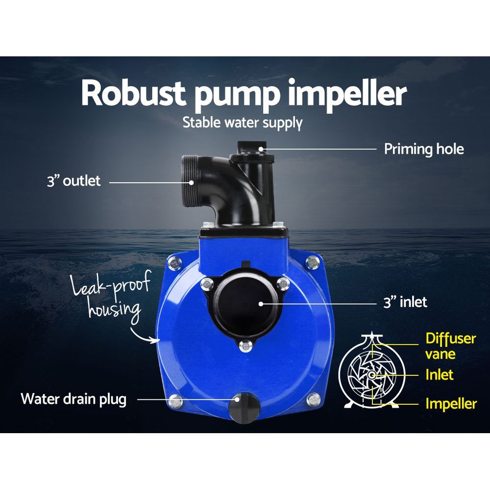 Giantz 3 Inch Petrol Water Pump 7HP High Flow view 4
