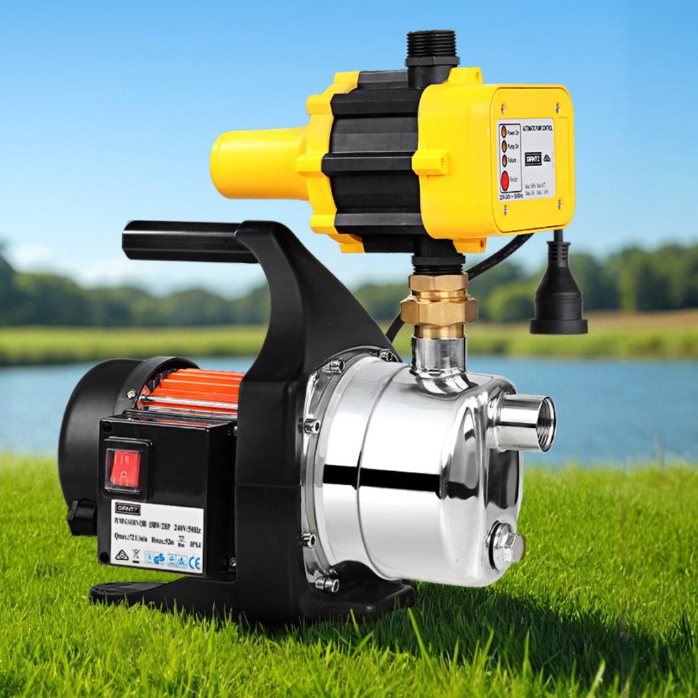 Giantz Garden Pump with Pressure Controller, 800W to 1500W