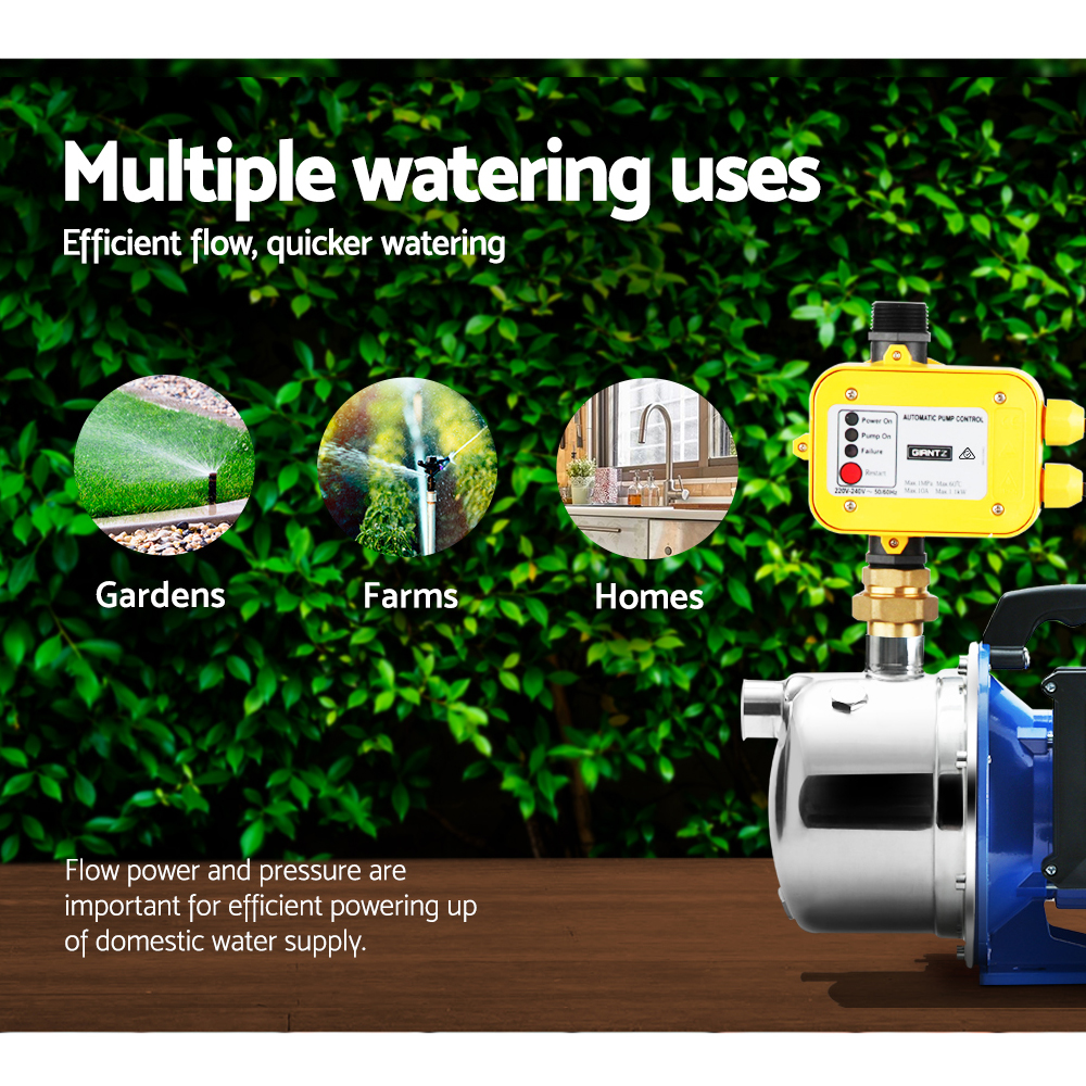Giantz Jet Water Pump 1100W with Pressure Controller view 4