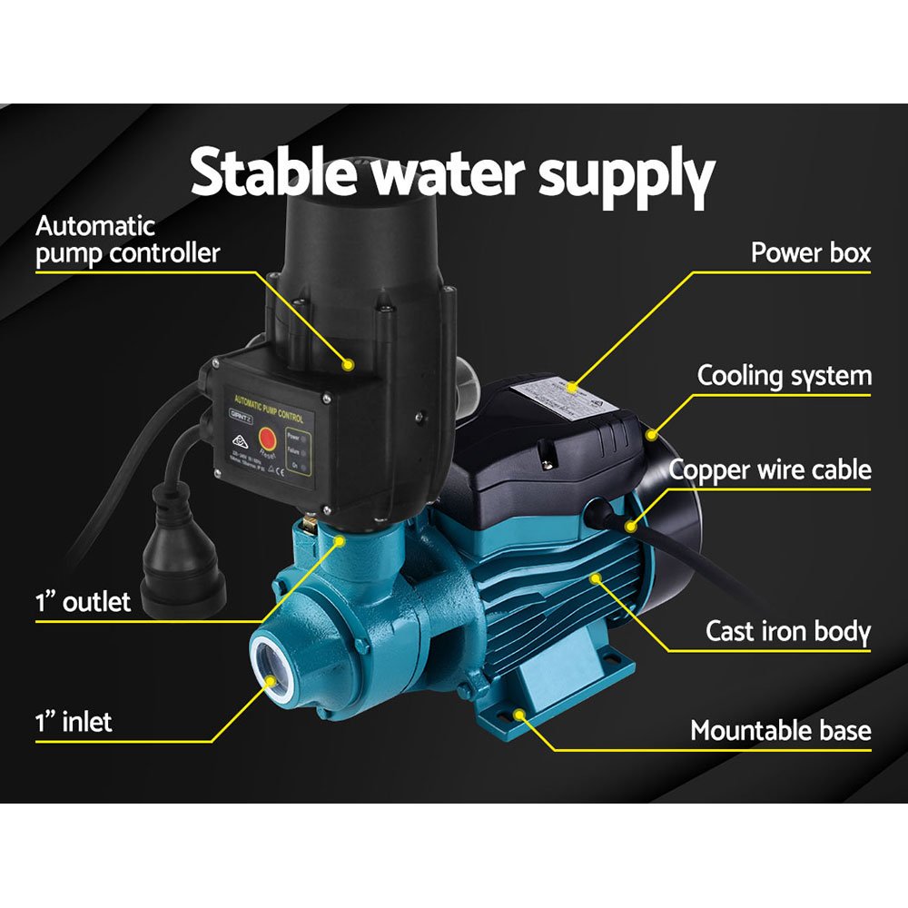 Giantz QB60 Peripheral Water Pump, Black or Yellow view 3